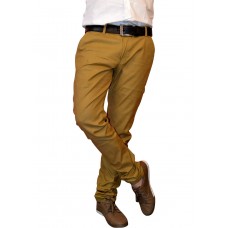 Nation Polo Club Men's Slim Fit Solid Linen Blend Khaki Color Trouser